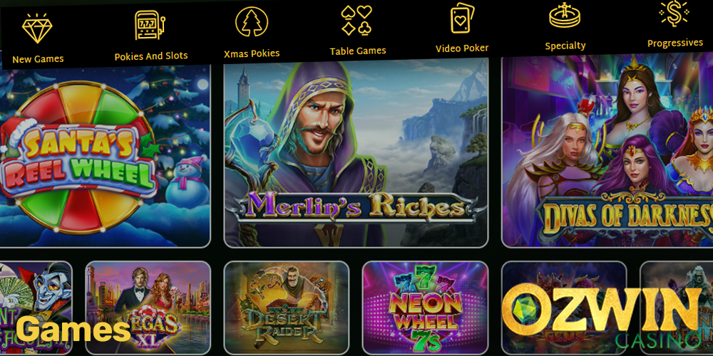 Games at Ozwin casino