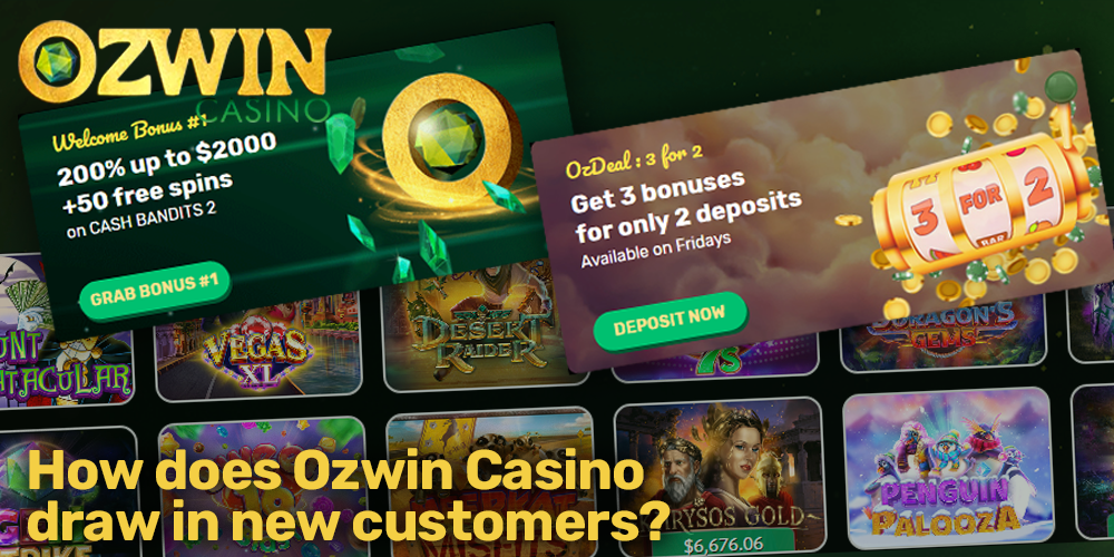 Gifts and offers for new Ozwin casino players